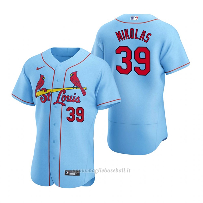 Maglia Baseball Uomo St. Louis Cardinals Miles Mikolas Autentico 2020 Alternato Blu